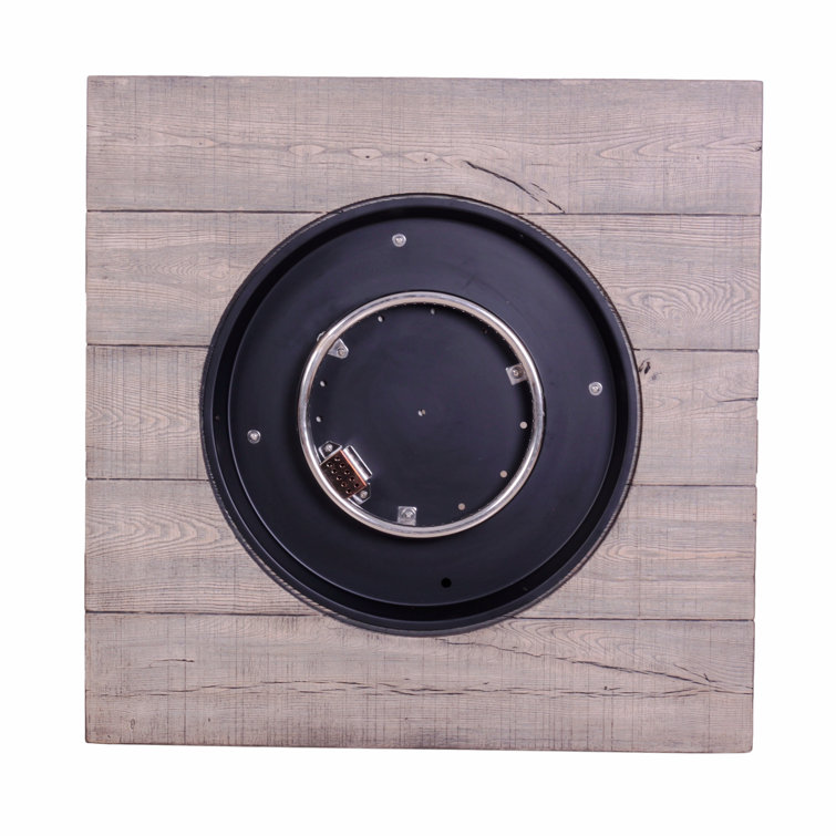 Red Barrel Studio® Faux Woodgrain Table Top And Steel Base Propane